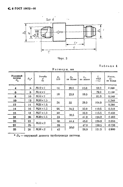 ГОСТ 19622-91 Клапаны обратные гидравлических систем летательных аппаратов. Типы и технические требования (фото 7 из 17)