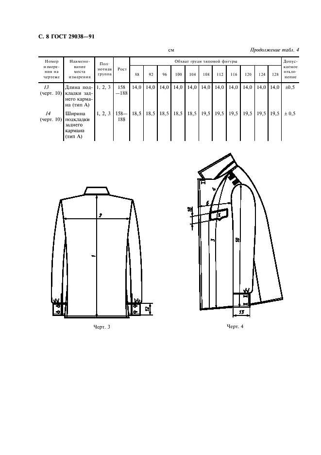 ГОСТ 29038-91 Кители и брюки для морской пехоты. Технические условия (фото 9 из 35)