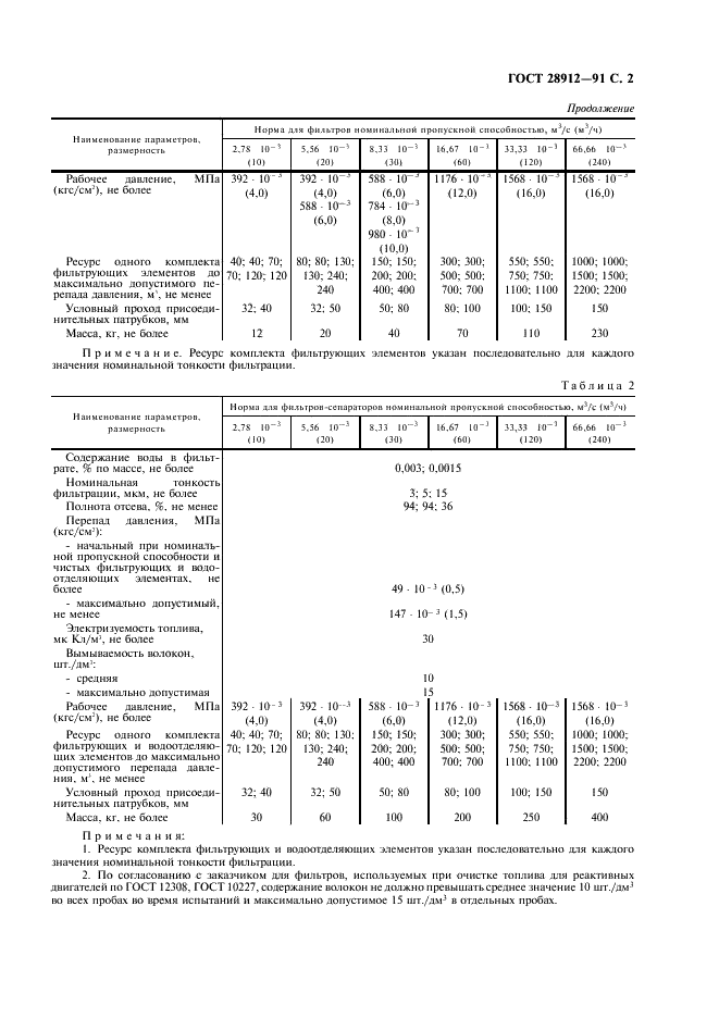 ГОСТ 28912-91 Фильтры складские и фильтры-сепараторы. Технические условия (фото 3 из 20)
