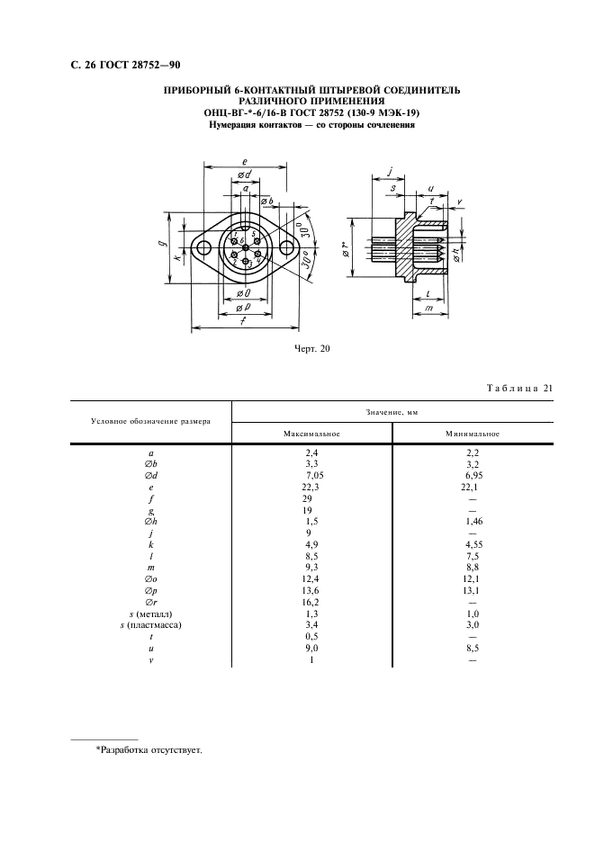 ГОСТ 28752-90 Соединители на частоты до 3 МГц. Часть 9. Цилиндрические соединители для радиоаппаратуры и связанной с ними акустической аппаратуры (фото 29 из 61)