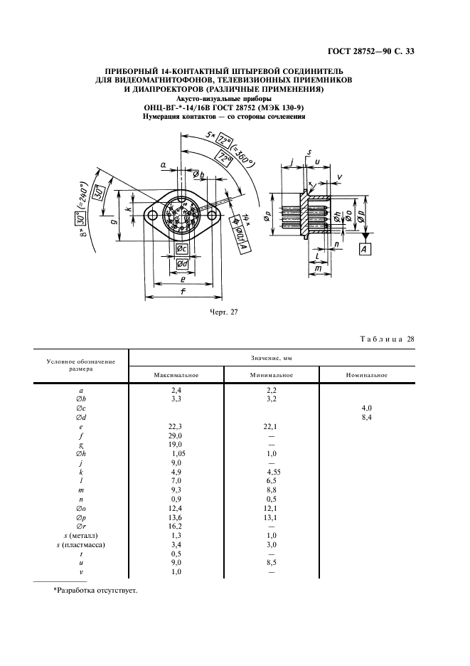 ГОСТ 28752-90 Соединители на частоты до 3 МГц. Часть 9. Цилиндрические соединители для радиоаппаратуры и связанной с ними акустической аппаратуры (фото 36 из 61)