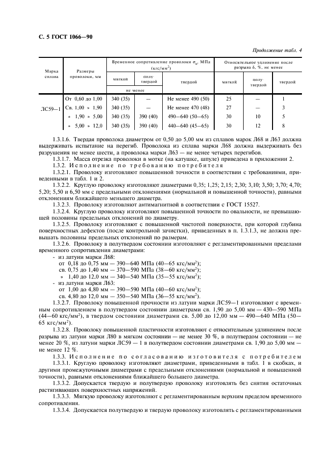 ГОСТ 1066-90 Проволока латунная. Технические условия (фото 6 из 12)