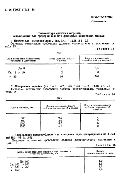 ГОСТ 17734-88 Станки фрезерные консольные. Нормы точности и жесткости (фото 27 из 31)