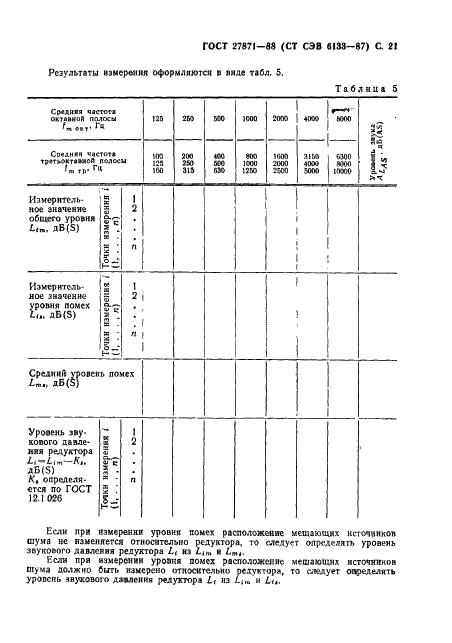 ГОСТ 27871-88 Редукторы общего назначения. Методы определения уровня звуковой мощности (фото 22 из 34)