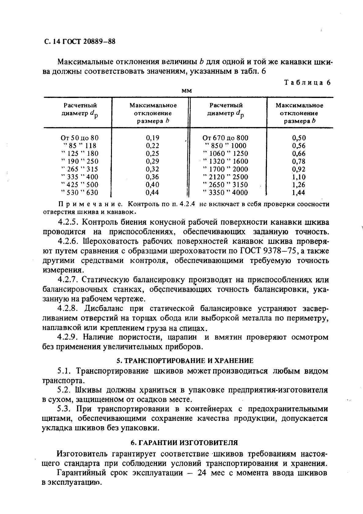 ГОСТ 20889-88 Шкивы для приводных клиновых ремней нормальных сечений. Общие технические условия (фото 15 из 17)