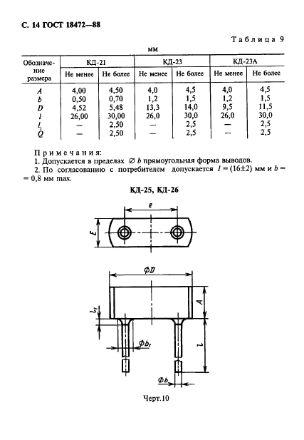 ГОСТ 18472-88 Приборы полупроводниковые. Основные размеры (фото 15 из 105)