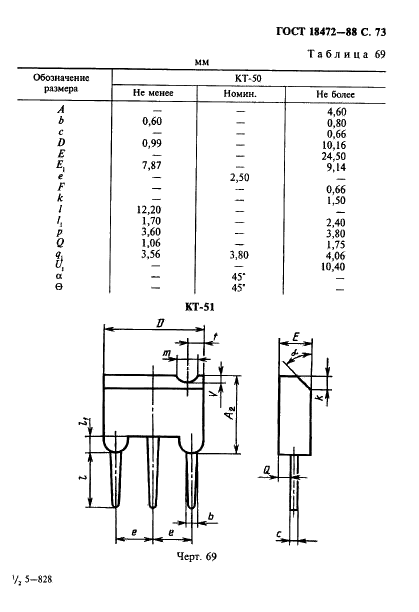 ГОСТ 18472-88 Приборы полупроводниковые. Основные размеры (фото 74 из 105)
