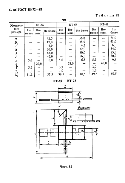 ГОСТ 18472-88 Приборы полупроводниковые. Основные размеры (фото 87 из 105)