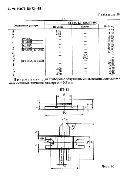 ГОСТ 18472-88 Приборы полупроводниковые. Основные размеры (фото 97 из 105)