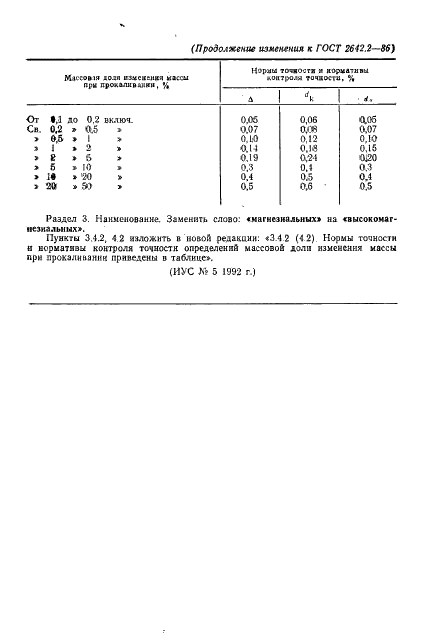 ГОСТ 2642.2-86 Материалы и изделия огнеупорные. Метод определения потери массы при прокаливании (фото 8 из 8)