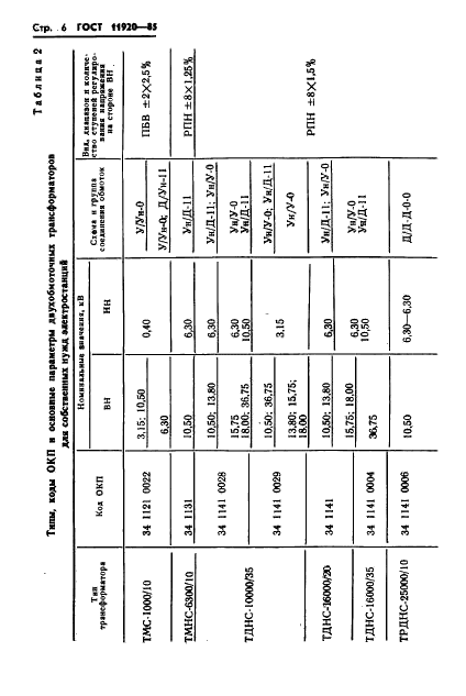 ГОСТ 11920-85 Трансформаторы силовые масляные общего назначения напряжением до 35 кВ включительно. Технические условия (фото 9 из 39)