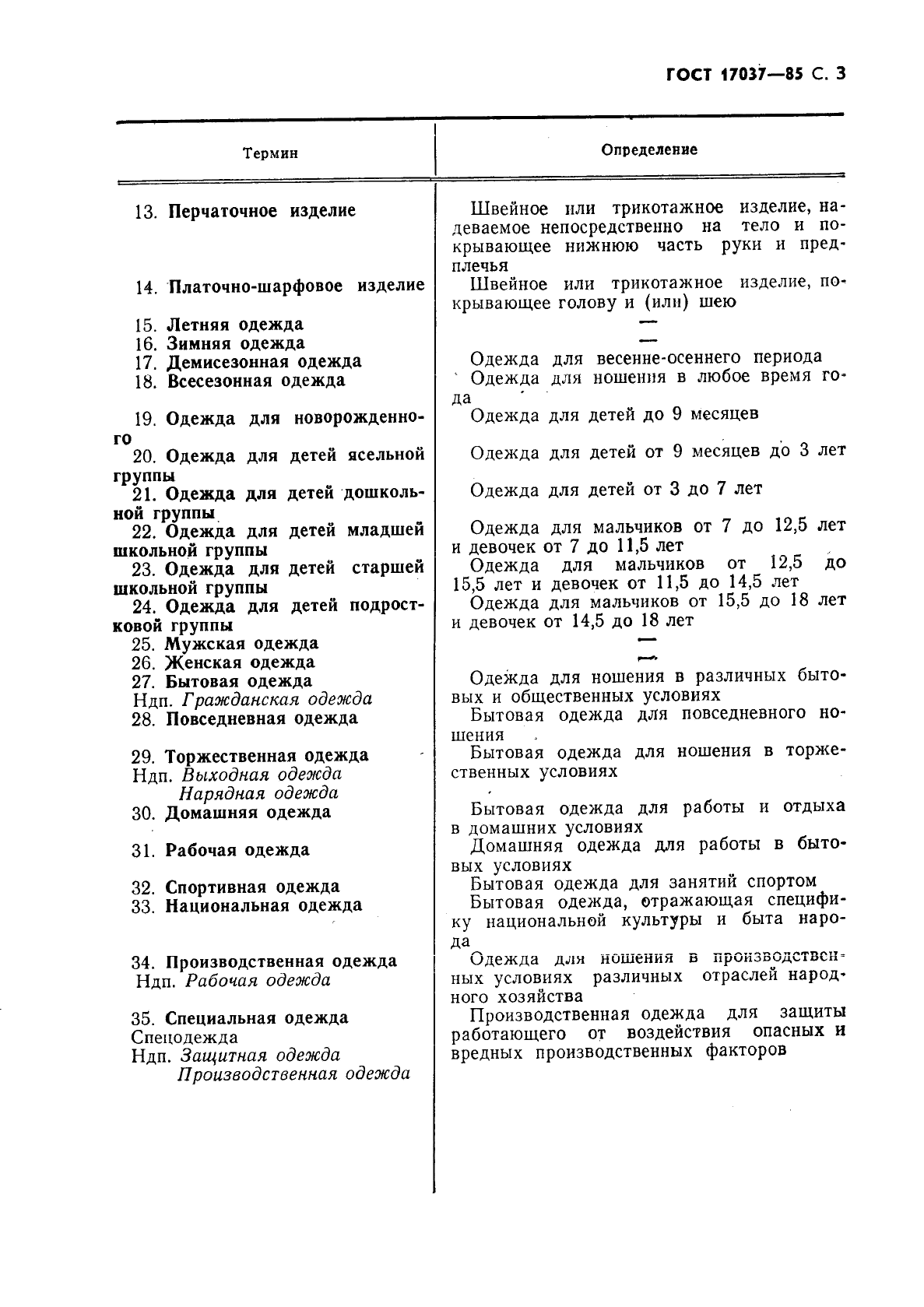 ГОСТ 17037-85 Изделия швейные и трикотажные. Термины и определения (фото 4 из 15)