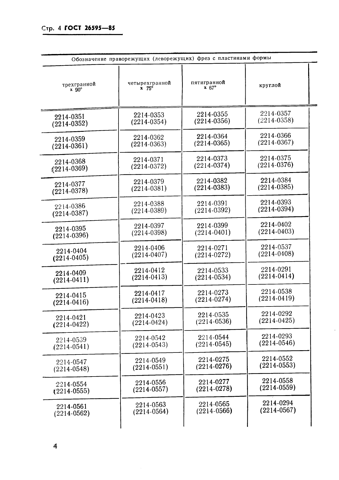 ГОСТ 26595-85 Фрезы торцовые с механическим креплением многогранных пластин. Типы и основные размеры (фото 6 из 13)
