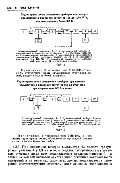 ГОСТ 8.118-85 Государственная система обеспечения единства измерений. Вольтметры электронные аналоговые переменного тока. Методика поверки (фото 10 из 16)