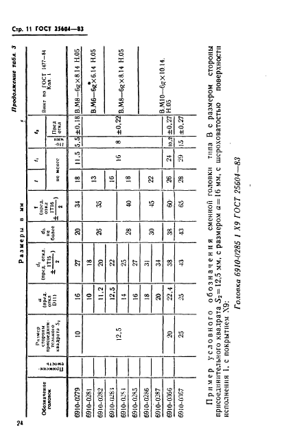 ГОСТ 25604-83 Сменные головки. Типы и основные размеры (фото 11 из 18)