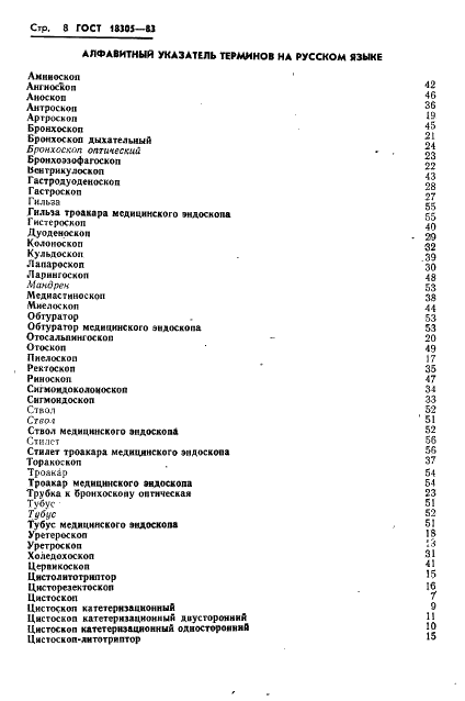 ГОСТ 18305-83 Эндоскопы медицинские. Термины и определения (фото 10 из 20)