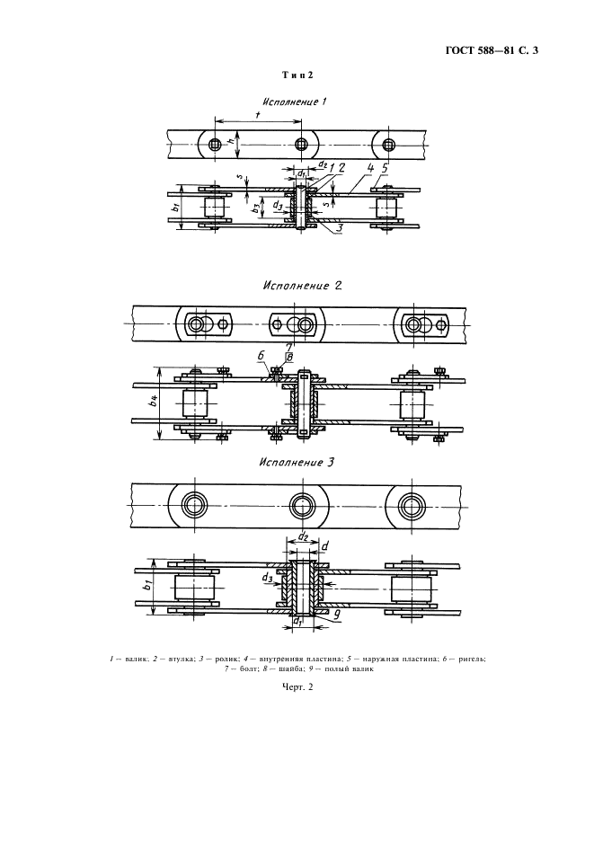 ГОСТ 588-81 Цепи тяговые пластинчатые. Технические условия (фото 4 из 18)