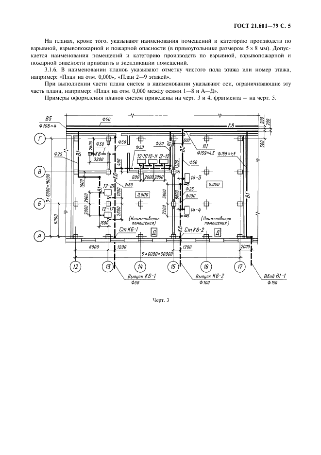 ГОСТ 21.601-79 Система проектной документации для строительства. Водопровод и канализация. Рабочие чертежи (фото 6 из 15)