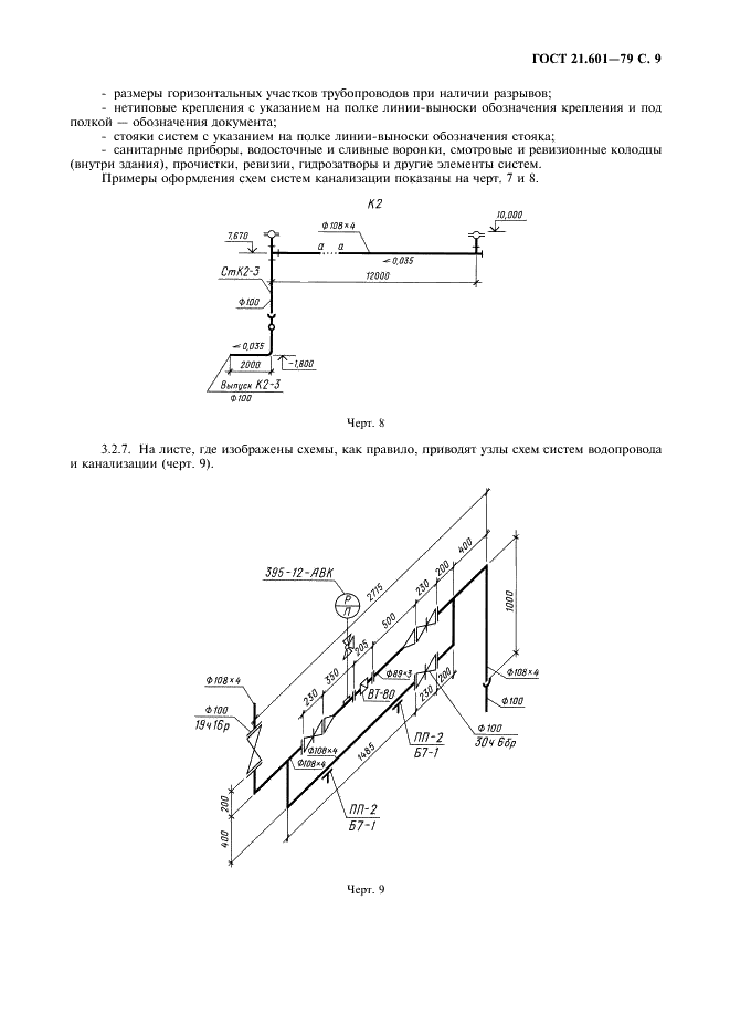 ГОСТ 21.601-79 Система проектной документации для строительства. Водопровод и канализация. Рабочие чертежи (фото 10 из 15)