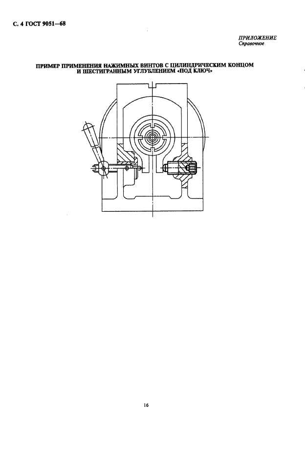 ГОСТ 9051-68 Винты нажимные с цилиндрическим концом и шестигранным углублением 