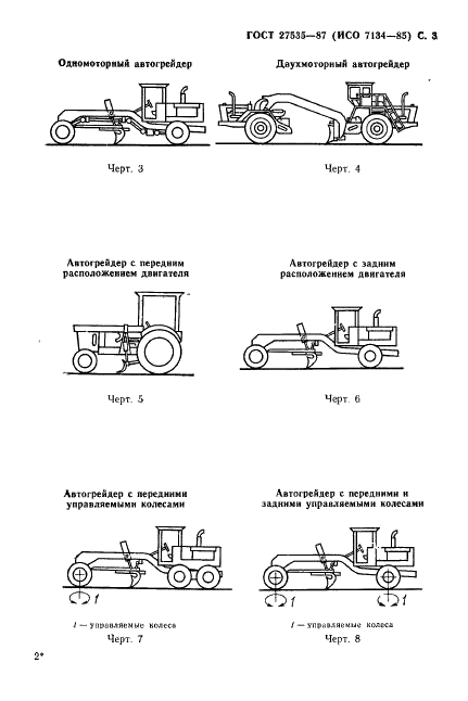 ГОСТ 27535-87 Машины землеройные. Автогрейдеры. Термины, определения и техническая характеристика для коммерческой документации (фото 4 из 25)