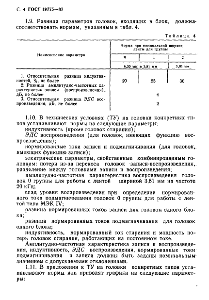 ГОСТ 19775-87 Головки магнитные для магнитофонов. Общие технические условия (фото 5 из 50)