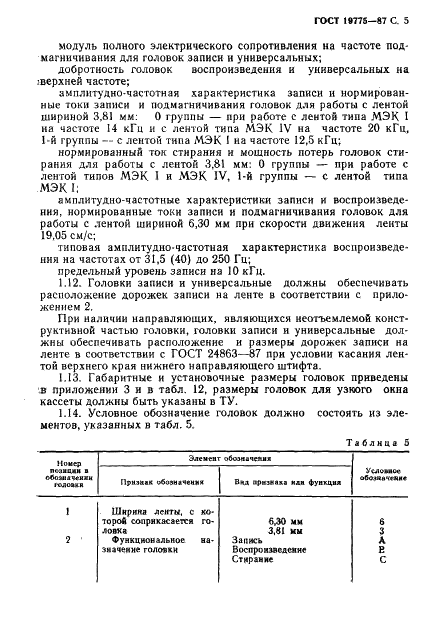 ГОСТ 19775-87 Головки магнитные для магнитофонов. Общие технические условия (фото 6 из 50)