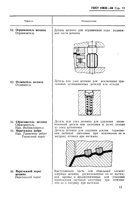 ГОСТ 15830-84 Обработка металлов давлением. Штампы. Термины и определения (фото 14 из 23)