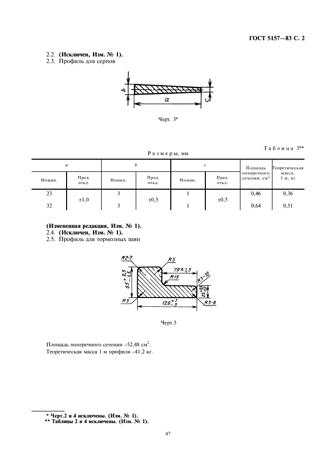 ГОСТ 5157-83 Профили стальные горячекатаные разных назначений. Сортамент (фото 2 из 4)