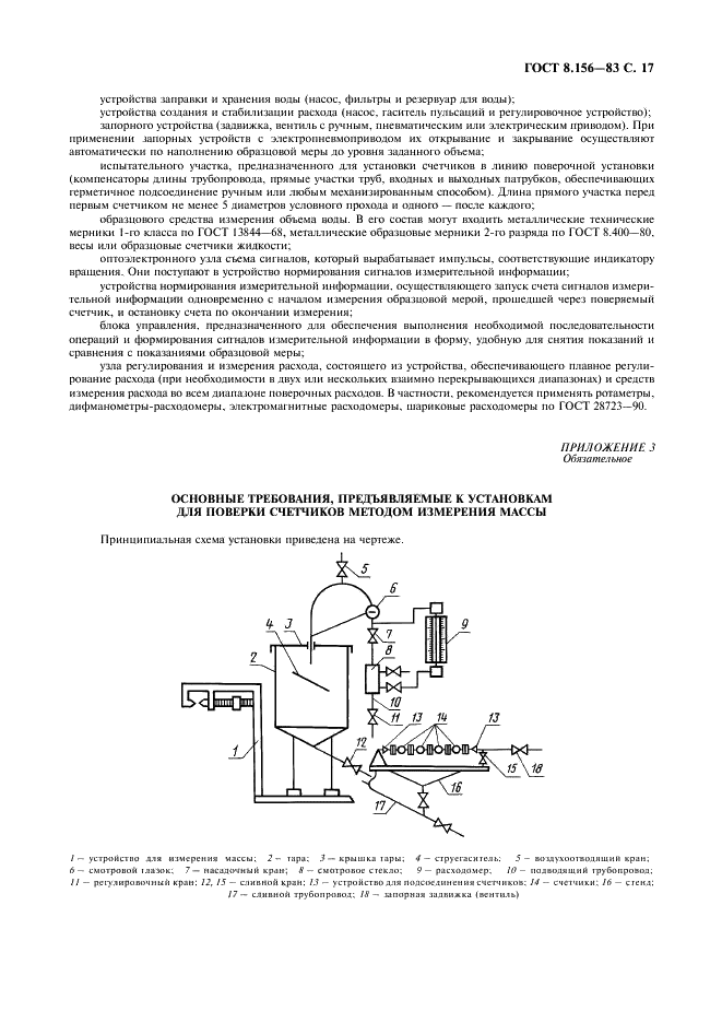 ГОСТ 8.156-83 Государственная система обеспечения единства измерений. Счетчики холодной воды. Методы и средства поверки (фото 18 из 23)