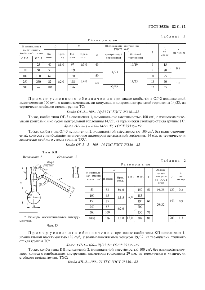 ГОСТ 25336-82 Посуда и оборудование лабораторные стеклянные. Типы, основные параметры и размеры (фото 13 из 104)