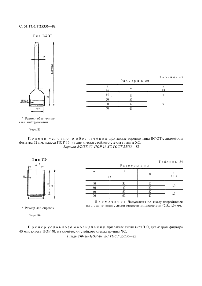 ГОСТ 25336-82 Посуда и оборудование лабораторные стеклянные. Типы, основные параметры и размеры (фото 52 из 104)