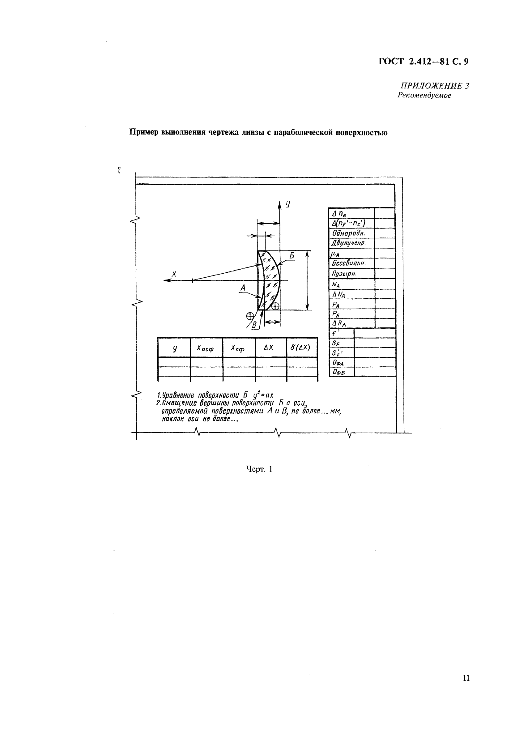 ГОСТ 2.412-81 Единая система конструкторской документации. Правила выполнения чертежей и схем оптических изделий (фото 11 из 14)