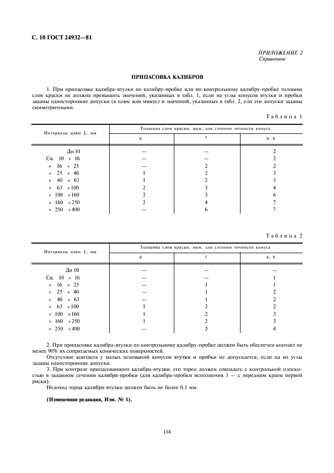 ГОСТ 24932-81 Калибры для конических соединений. Допуски (фото 10 из 11)