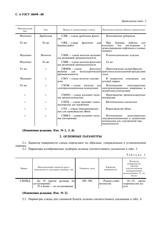 ГОСТ 10698-80 Слюда. Типы, марки и основные параметры (фото 5 из 11)