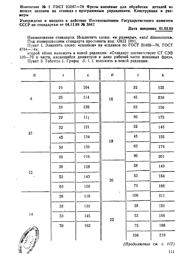 ГОСТ 23247-78 Фрезы концевые для обработки деталей из легких сплавов на станках с программным управлением. Конструкция (фото 22 из 26)