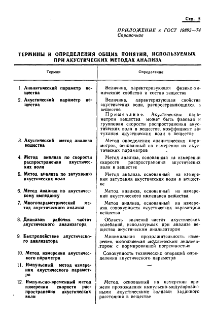 ГОСТ 19892-74 Приборы акустические для определения физико-химических свойств и состава веществ. Термины и определения (фото 7 из 8)