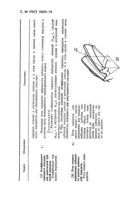 ГОСТ 19325-73 Передачи зубчатые конические. Термины, определения и обозначения (фото 53 из 89)