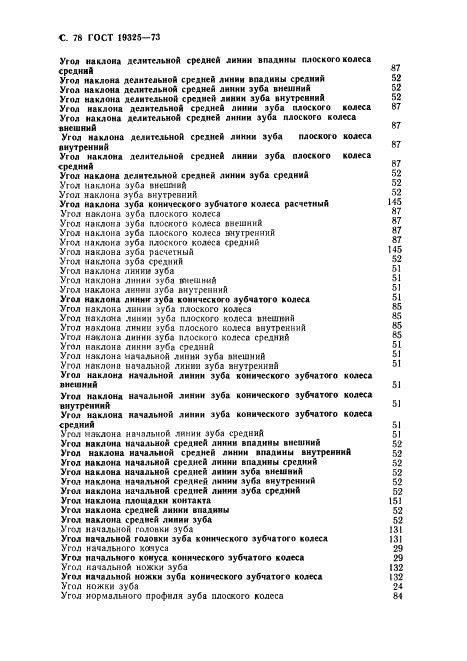 ГОСТ 19325-73 Передачи зубчатые конические. Термины, определения и обозначения (фото 79 из 89)