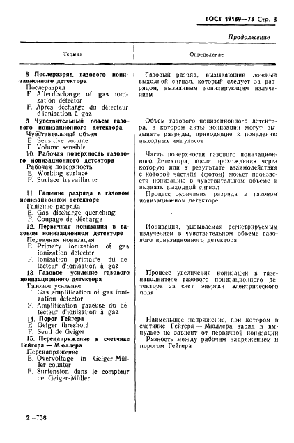 ГОСТ 19189-73 Детекторы ионизирующих излучений газовые ионизационные. Термины и определения (фото 4 из 23)