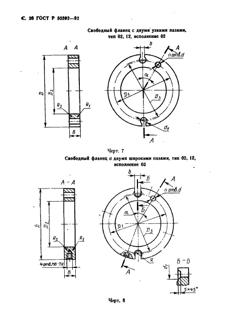 ГОСТ Р 50392-92 Арматура для компенсаторов и уплотнений сильфонных металлических. Типы, основные параметры и размеры, общие технические требования (фото 29 из 77)