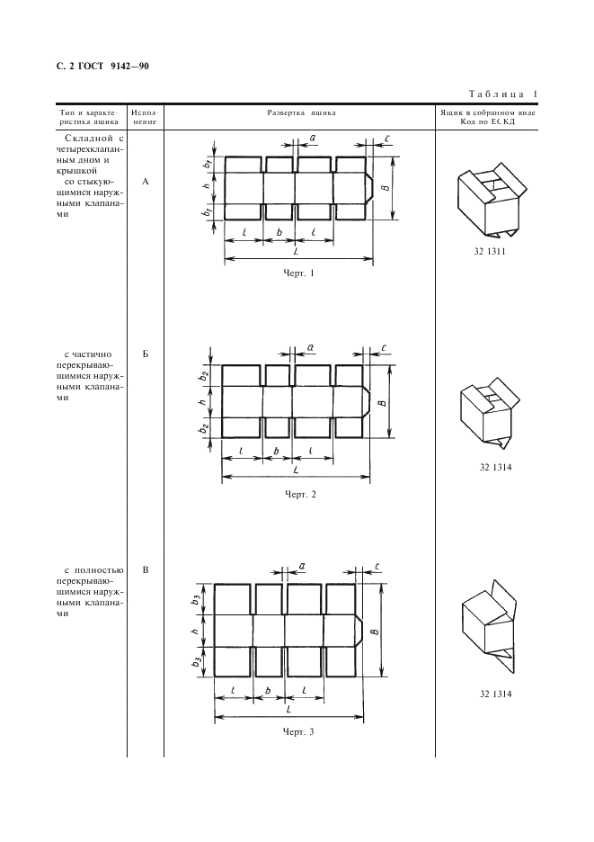 ГОСТ 9142-90 Ящики из гофрированного картона. Общие технические условия (фото 4 из 27)