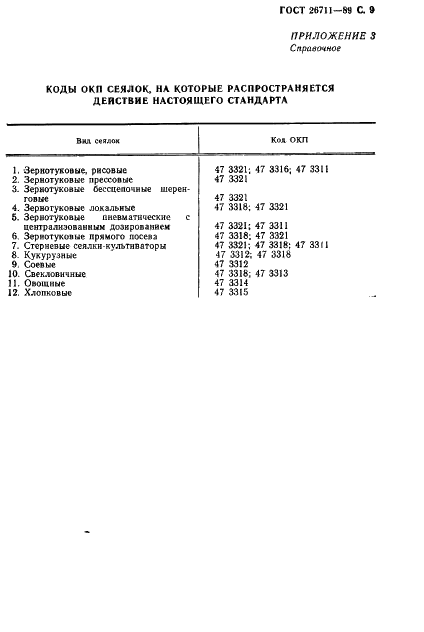 ГОСТ 26711-89 Сеялки тракторные. Общие технические требования (фото 10 из 11)