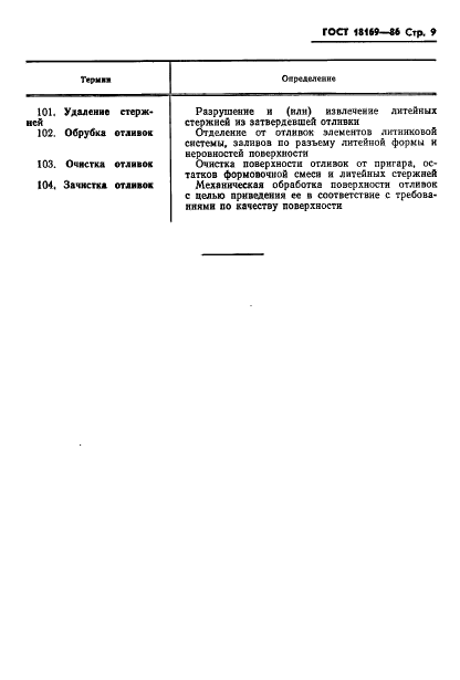 ГОСТ 18169-86 Процессы технологические литейного производства. Термины и определения (фото 11 из 15)