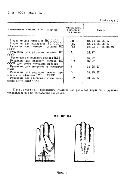 ГОСТ 26577-85 Перчатки и рукавицы на меховой подкладке для военнослужащих. Технические условия (фото 4 из 68)