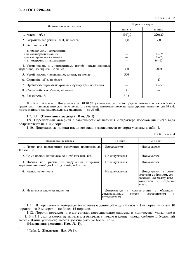 ГОСТ 9996-84 Материал переплетный на бумажной основе. Общие технические условия (фото 3 из 7)
