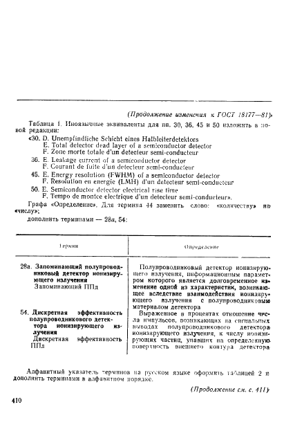ГОСТ 18177-81 Детекторы ионизирующих излучений полупроводниковые. Термины и определения (фото 19 из 22)