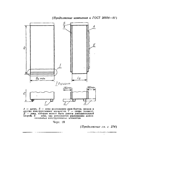 ГОСТ 20504-81 Система унифицированных типовых конструкций агрегатных комплексов ГСП. Типы и основные размеры (фото 39 из 41)