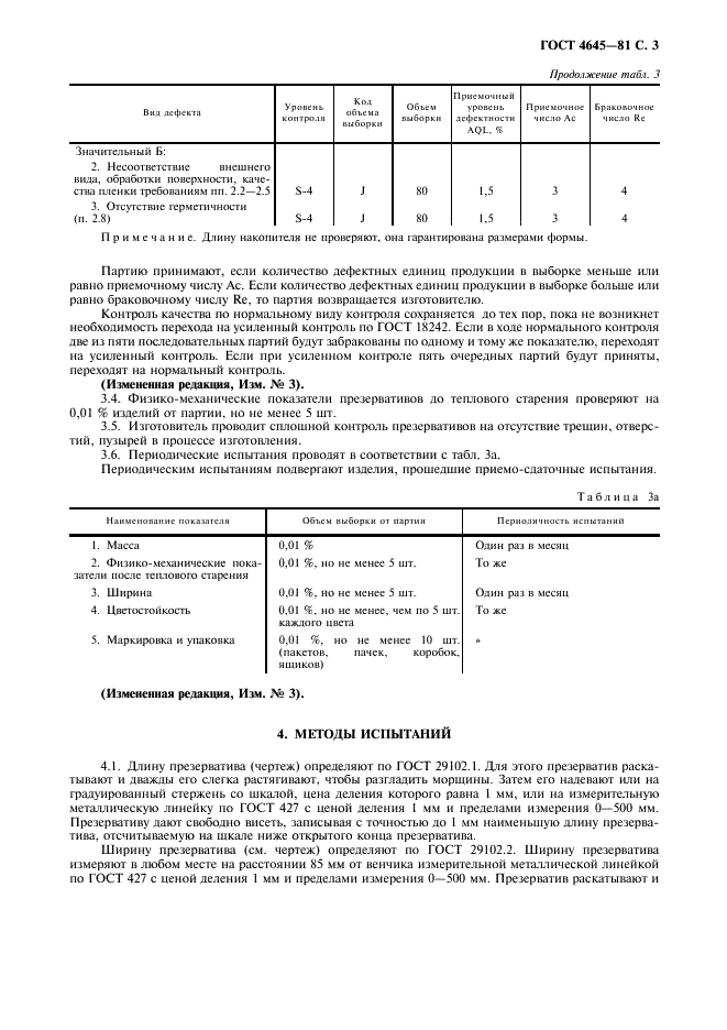ГОСТ 4645-81 Презервативы резиновые. Технические условия (фото 4 из 11)