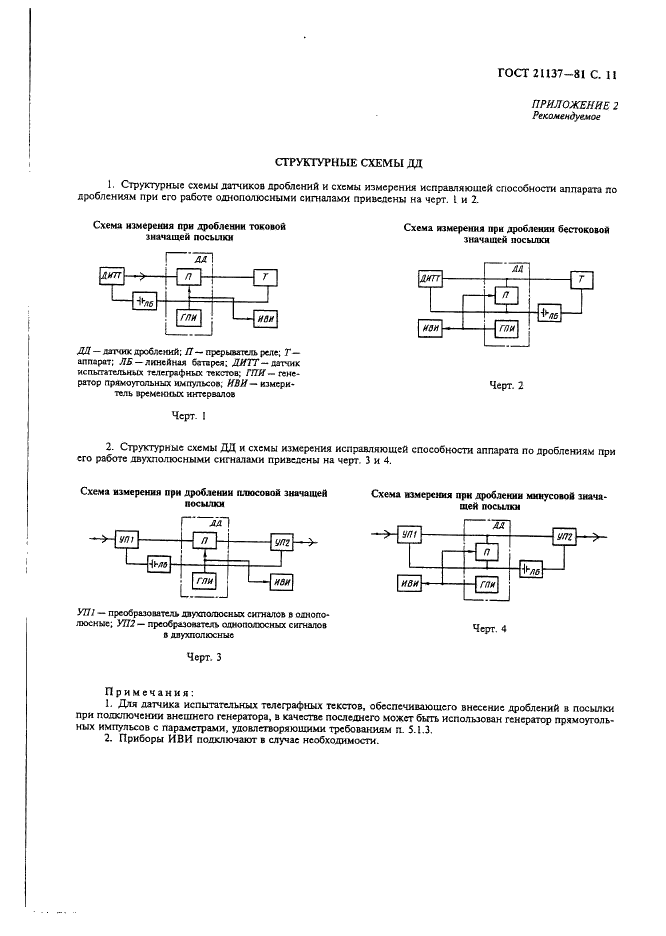 ГОСТ 21137-81 Аппараты телеграфные буквопечатающие стартстопные пятиэлементного кода. Методы измерения электрических параметров (фото 12 из 15)